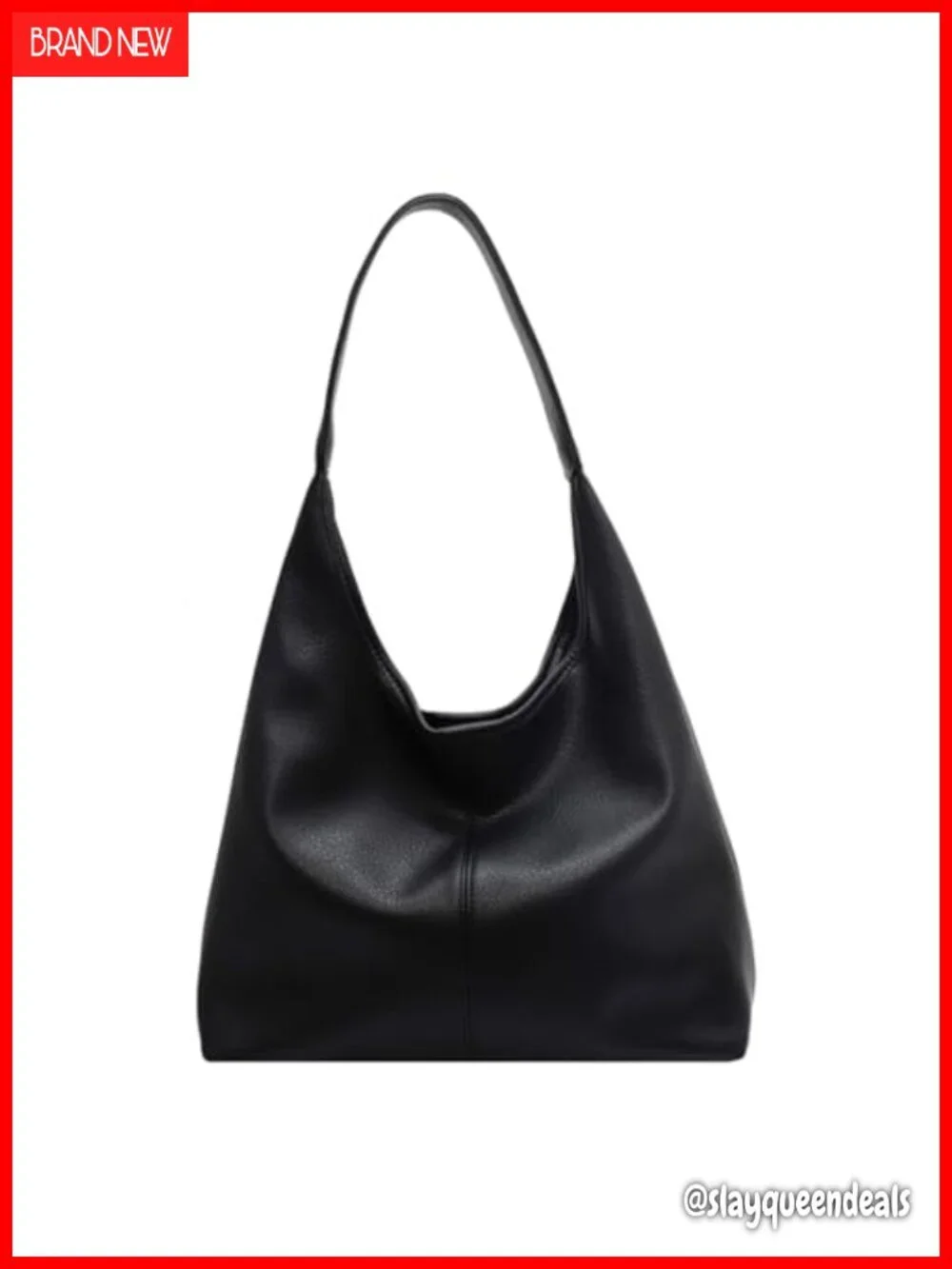Slouchy Hobo Tote Bag Soft PU Leather Shoulder Purse Work Handbag